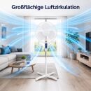 Airontek Stand-Ventilator mit Schwenkfunktion 45 Watt 3-Stufig – Umluftventilator Growroom