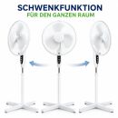 Airontek Stand-Ventilator mit Schwenkfunktion 45 Watt 3-Stufig – Umluftventilator Growroom