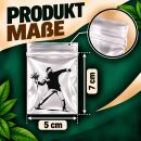 100 x Baggies Zip Bags 5 x 7 cm Flower Thrower – Design Zip Closure Bags