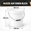 10-Liter White Bucket with Lid – Durable Planting Bucket