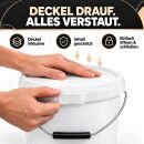 10-Liter White Bucket with Lid – Durable Planting Bucket