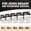 10-Liter White Bucket with Lid – Durable Planting Bucket