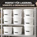 Eimer mit Deckel 25 Liter Weiß – Pflanzeneimer Robust