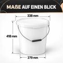 Eimer mit Deckel 25 Liter Weiß – Pflanzeneimer Robust