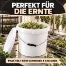 Eimer mit Deckel 25 Liter Weiß – Pflanzeneimer Robust