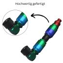 Coloured Metall-Pfeife 10 cm – 4-teiliges Set