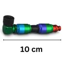 Coloured Metall-Pfeife 10 cm – 4-teiliges Set