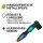 Coloured Metall-Pfeife 10 cm – 4-teiliges Set