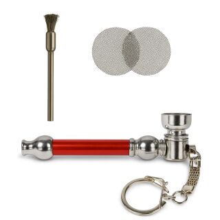 Metal Pipe with Keychain 12 cm – 3-Piece Set