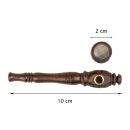 Wooden pipe in brown ebony 10 cm 4-piece set