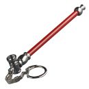 Metall Pfeife mit Schlüsselanhänger 12 cm – 5-teiliges Set