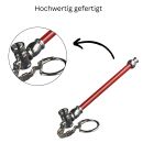 Metall Pfeife mit Schlüsselanhänger 7 cm