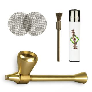 Mushroom Metall-Pfeife 9 cm – 4-teiliges Set