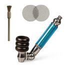 Angled Screw Pipe 10 cm Metal Plastic – 3-Piece Set