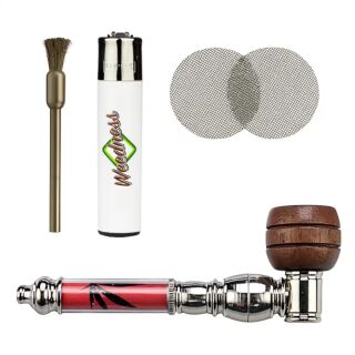 Screw Pipe 12 cm Metal Plastic Wood – 4-Piece Set