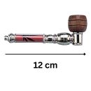 Schraub-Pfeife 12 cm Metall Kunststoff Holz