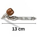Angled Screw Pipe 13 cm Metal Wood – 4-Piece Set