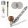 Angled Screw Pipe 13 cm Metal Wood – 4-Piece Set