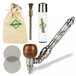 Angled Screw Pipe 13 cm Metal Wood – 5-Piece Set
