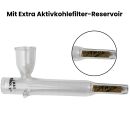 Glas-Pfeife mit Aktivkohlefilter 5-teiliges Set –...