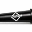 Schraub-Metall-Pfeife 8 cm Silber/Schwarz 4-teiliges Set
