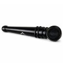 Schraub-Metall-Pfeife 8 cm Silber/Schwarz 4-teiliges Set