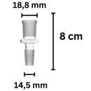 Glass Adapter Extension 14.5 mm Top 18.8 mm Bottom – Bong Adapter Reducer