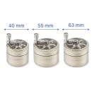 63 mm Metal Herb Grinder - Windmill Design