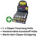 1x Clipper Silikon Hülle Hello Jamaica – Feuerzeug Schutzhülle