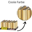 1x Clipper Metall Hülle Micro Gold – Feuerzeug Schutzhülle