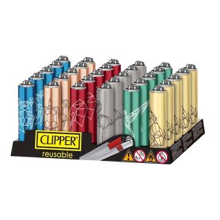 1x Clipper Metal Case Micro Symmetry Animals – Lighter Protective Sleeve