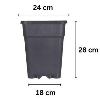 plastic pot 11 Liter 24x24x28