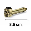 Metal Skull Pipe 8.5cm - 3-Piece Set