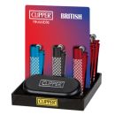 Clipper Feuerzeug Metall British Laser