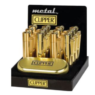 Clipper Feuerzeug Metall Full Gold