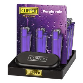 Clipper Feuerzeug Metall Purple Rain