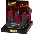 Clipper Feuerzeug Metall Lava