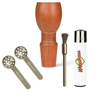 Wooden Bong Bowl 18.8 mm Joint Brown 4-Piece Set