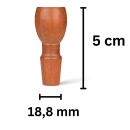 Wooden Bong Bowl 18.8 mm Joint Brown 4-Piece Set