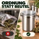 Luftdichter Metall Behälter 800 ml – Aromadose Aufbewahrung