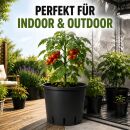 Blumentopf RUND 40 Liter – Ø 42 cm x H 32 cm Rund & robust, Schwarz, Hartkunststoff