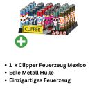 1x Clipper Metall Hülle Micro Mexican Life – Feuerzeug Hülle