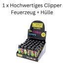 1x Clipper Silikon Hülle Trippy Alien – Feuerzeug Cover