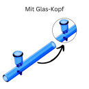 Glas-Pfeife Kawumm in Blau 10 cm