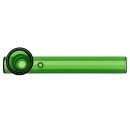 Glass Pipe Kawumm in Green 10 cm – 3-Piece Set