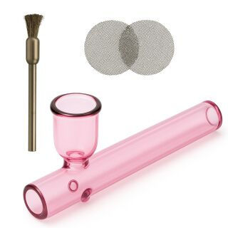 Glas-Pfeife Kawumm in Pink 10 cm – 3-teiliges Set