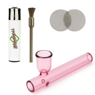 Glas-Pfeife Kawumm in Pink 10 cm – 4-teiliges Set