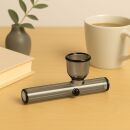 Glas-Pfeife Kawumm in Schwarz 10 cm – 3-teiliges Set