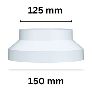 Reducer 125 mm / 150 mm PVC Ventilation Piece