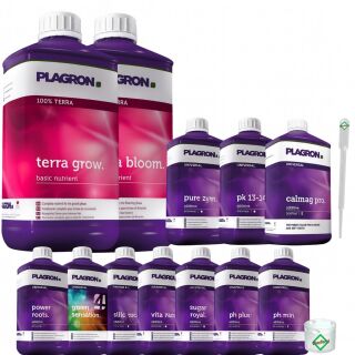 Plagron 12-Piece Terra XXXL Nutrient Set – Mineral Grow Fertilizer